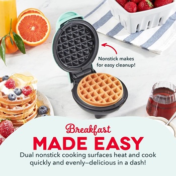 Dash-Mini-Waffle-Maker-non-stick-for-easy-cleanup
